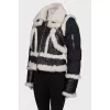 Combined sheepskin coat with fur