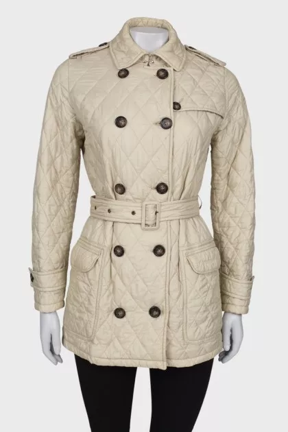 Quilted double-breasted jacket