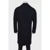 Men's blue double-breasted coat