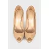 Embossed leather shoes