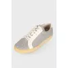 Men's gray textile sneakers