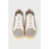 Men's gray textile sneakers