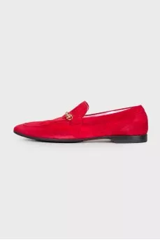 Men's red suede shoes