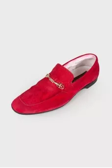 Men's red suede shoes