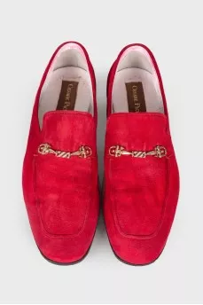 Men's red suede shoes