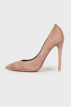 Suede stiletto shoes