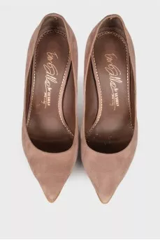 Suede stiletto shoes