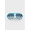 Blue frame sunglasses