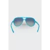 Blue frame sunglasses