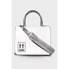 Silver shoulder bag