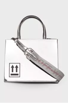 Silver shoulder bag