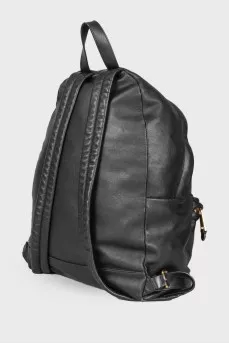 Decorated leather backpack