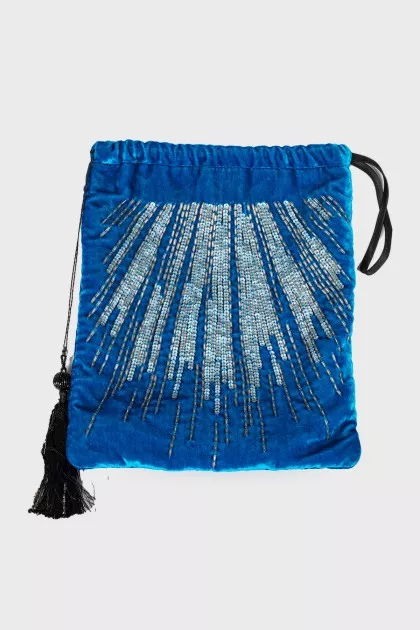 Clutch bag with embroidery