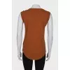 Brown T-shirt with brand logo