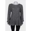 Silver knitted sweater with tag