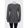 Silver knitted sweater with tag