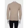 Beige short sleeve sweater