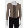 Cardigan with wooden beads