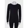 Black hoodie with front pocket