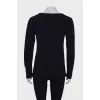 Black hoodie with front pocket