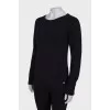 Black hoodie with front pocket