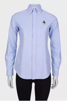 Light blue shirt with embroidery