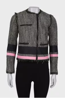 Black and white tweed jacket