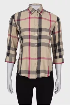 Short sleeve checked shirt