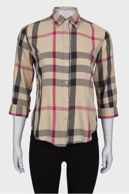Short sleeve checked shirt