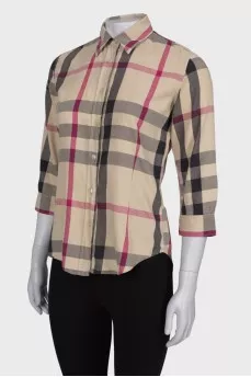 Short sleeve checked shirt