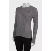 Knitted gray sweater