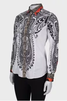 Shirt with button-down print