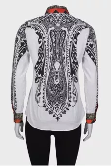 Shirt with button-down print