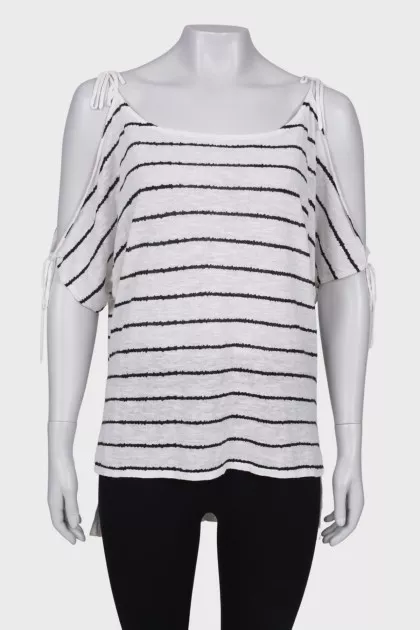 Long T-shirt with frill