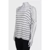 Long T-shirt with frill