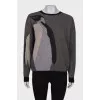 Printed wool sweater
