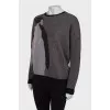 Printed wool sweater