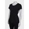 Black T-shirt with belt