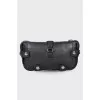 Leather bag with a thin strap