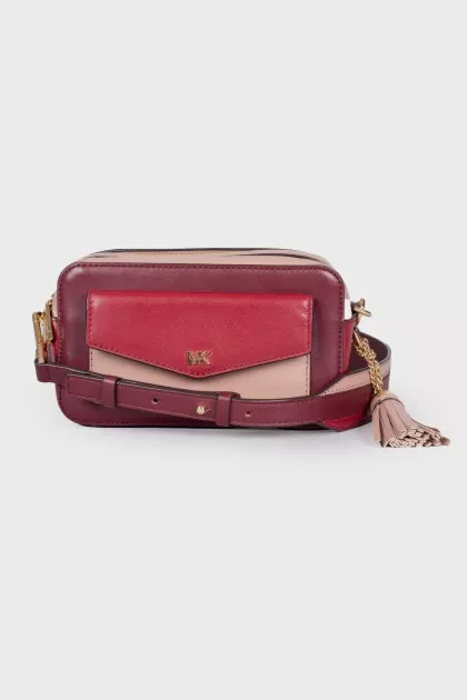 Burgundy tassel bag