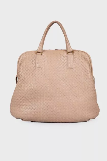 Nappa Intrecciato Frame Tote Colonial Bag