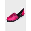 Textile pink epadrilles
