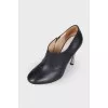 Silver heel ankle boots
