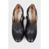 Silver heel ankle boots
