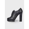 Quilted leather ankle boots