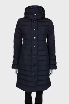 Long quilted down jacket