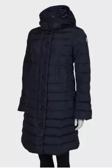 Long quilted down jacket