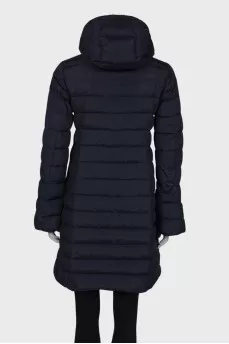 Long quilted down jacket