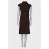 Sleeveless alpaca dress