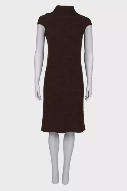 Sleeveless alpaca dress